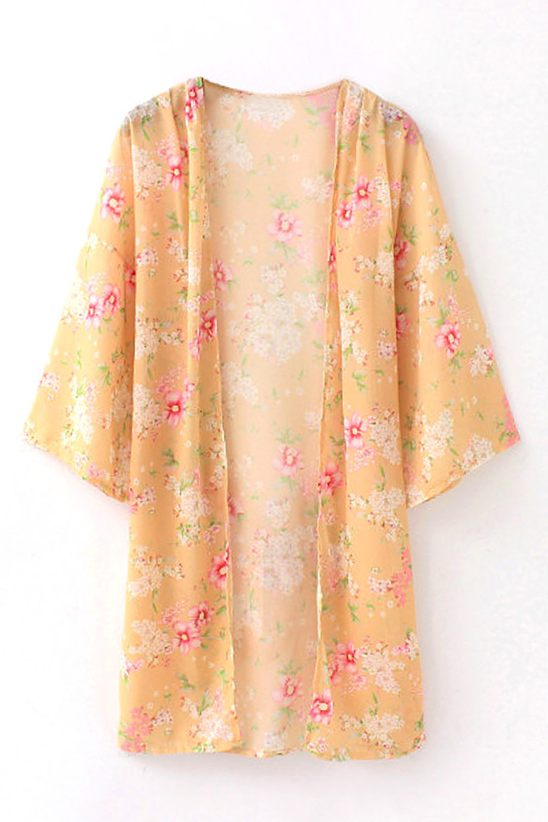 Floral Print Kimono